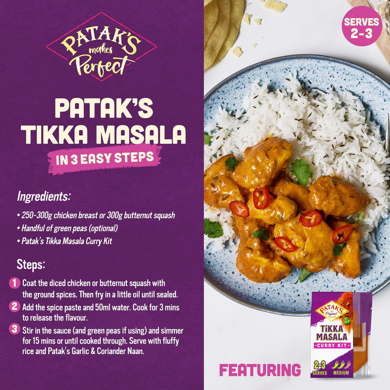 Patak's Punjabi Style Tikka Masala Curry Sauce Kit 270g