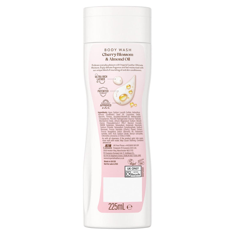 Imperial Leather Body Wash Cherry Blossom Almond Oil 225ml, UK version