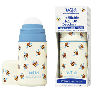Refillable Roll-On Deodorant with Honey and Cactus Flower Scent 50ml