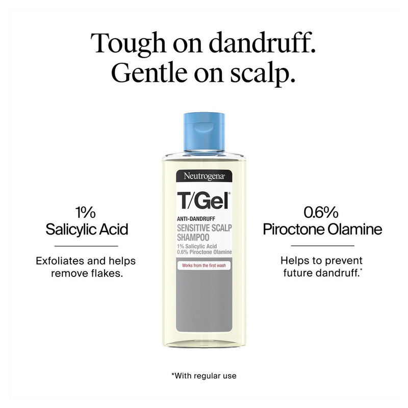 Neutrogena T/Gel anti-dandruff shampoo sensitive scalp 150ml, imported from the UK