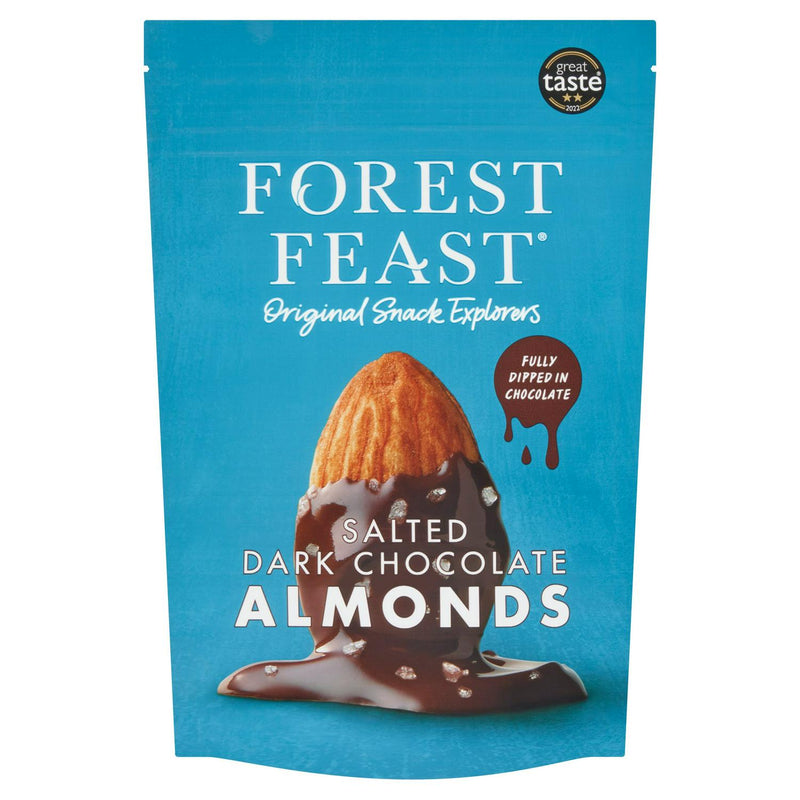 Forest Feast Salted Dark Chocolate Almonds 120g - British product
