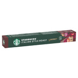 Starbucks Italian Style Roast By Nespresso Dark Roast Coffee Capsules, 56g Tube of 10