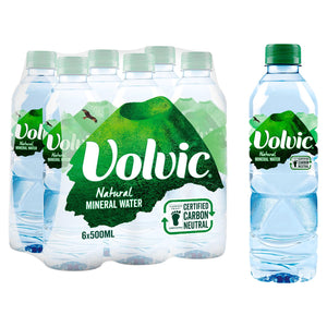 Volvic Natural Bottled Mineral Still Water 6x500ml