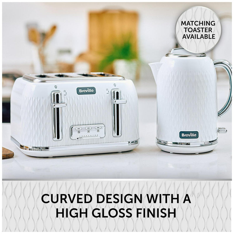 Breville Electric Kettle White Chrome 1.7 Litre - British product
