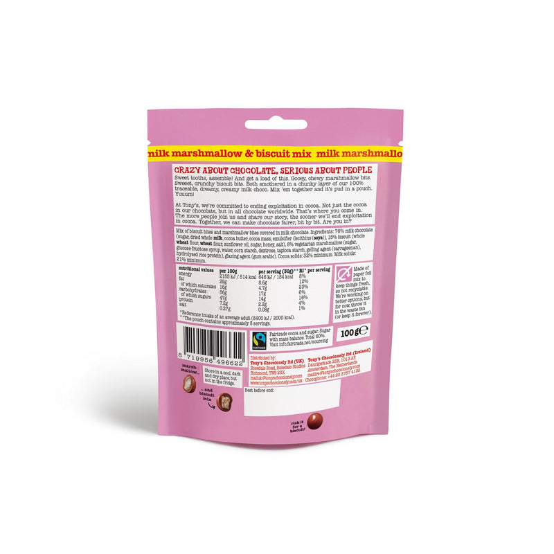 Tony's Chocolonely Littl' Bits Milk Marshmallow Mix 100g (British brand)