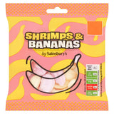 Sainsbury's Shrimps Bananas Fruit Flavour Foam Sweets 70g (British brand)