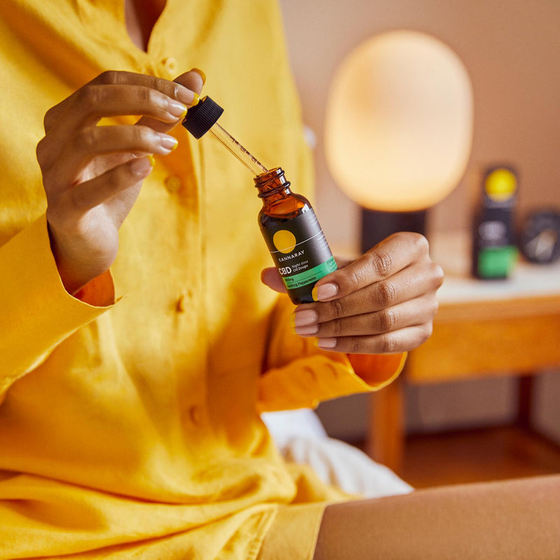 Cannaray CBD night oil drops peppermint 10ml - British product