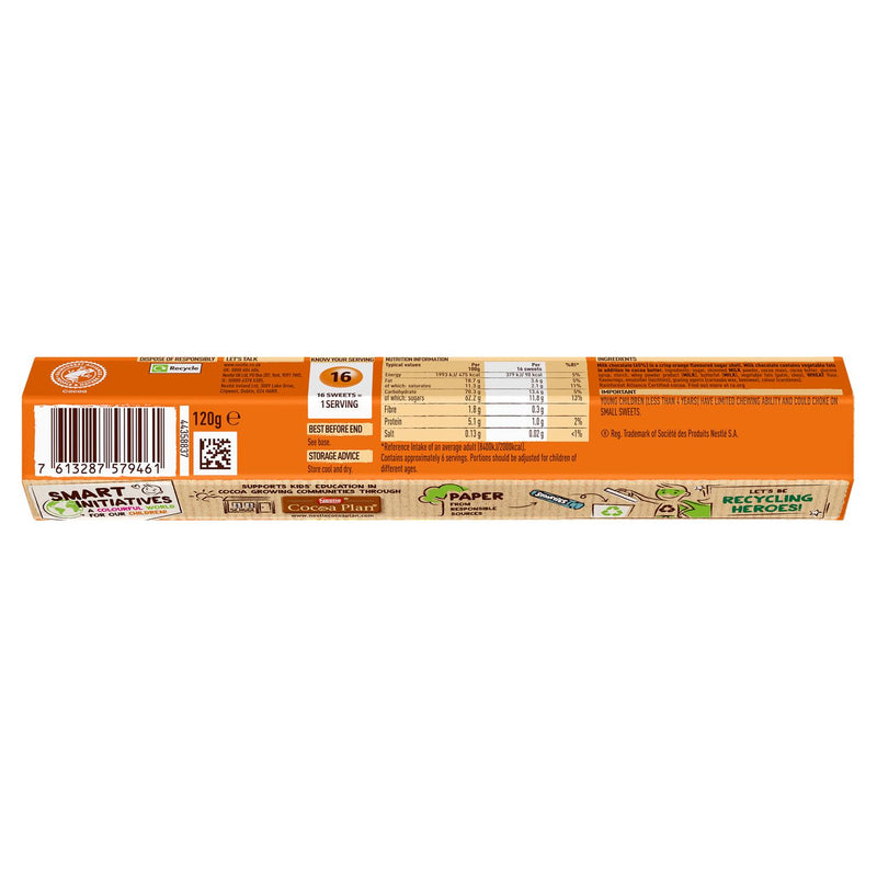 Smarties Orange Milk Chocolate Giant Tube 120g
