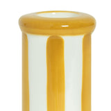 Habitat Ceramic Stripe Taper Candle Holder - Mustard