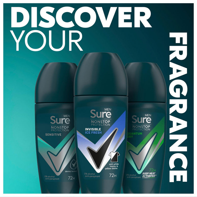 Sure Men invisible ice fresh deodorant roll on 50ml (British brand)