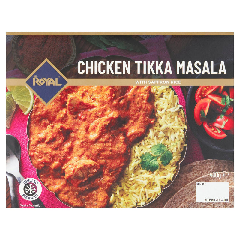 Chicken Tikka Masala with Saffron Rice 400g, imported from the UK