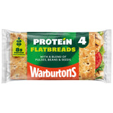 Warburtons Protein Flatbreads Blended Pulses Pack of 4 (British brand)