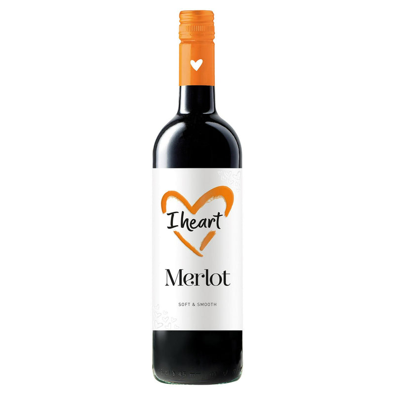 I Heart Merlot Red Wine 75cl screwcap bottle, UK version