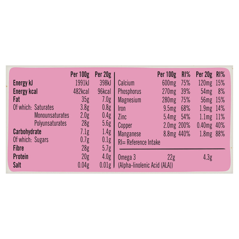 Linwoods malte økologiske chiafrø 200g pose, UK-versjon
