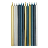 Habitat Palma Luxe Gold Silver Navy candles 12 pack, UK version