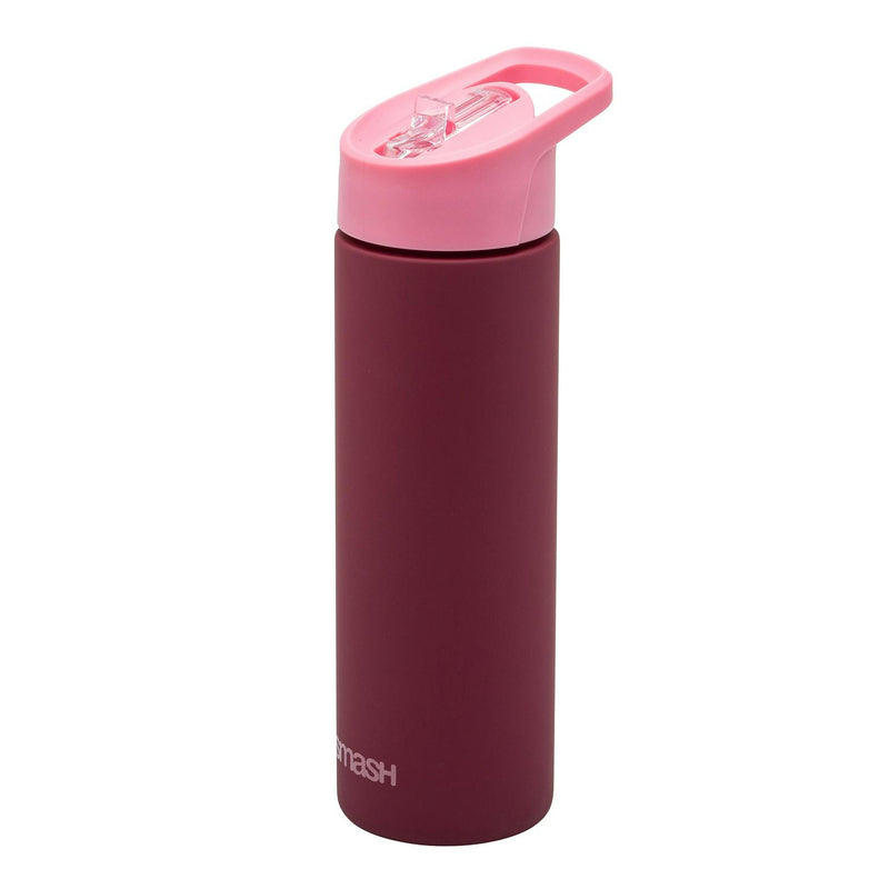 Smash kids water bottle pink burgundy (British brand)