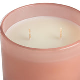 Habitat multi-wick candle in patchouli and amber scent, pink frosted glass jar, 300g, UK version