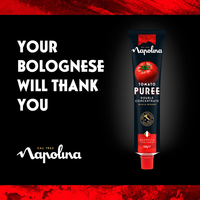Napolina double concentrated tomato puree 142g, UK version