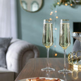 Habitat gold rim prosecco champagne flute, UK version