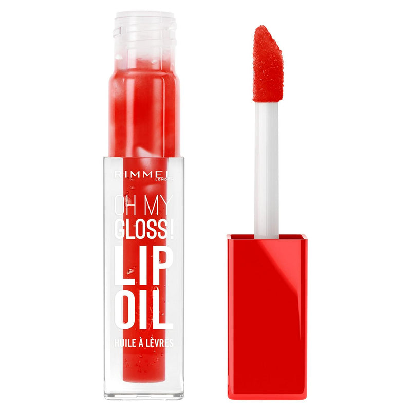 Rimmel London Lip Oil Vivid Red, imported from the UK