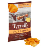 Tyrrells Furrows Beef Brisket & Black Peppercorn Sharing Crisps 150g