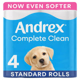 Andrex Complete Clean Toilet Rolls x4