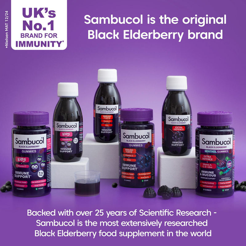 Sambucol Black Elderberry Kids Liquid Vitamin C 120ml (British brand)