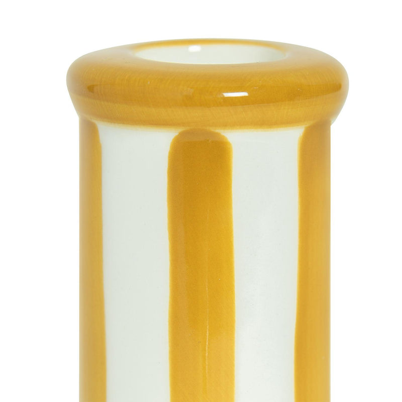 Habitat ceramic taper candle holder mustard 9cm, UK version
