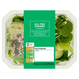 Mixed Green Salad Bowl with Edamame Beans, Seeds and Lemon Dressing 175g