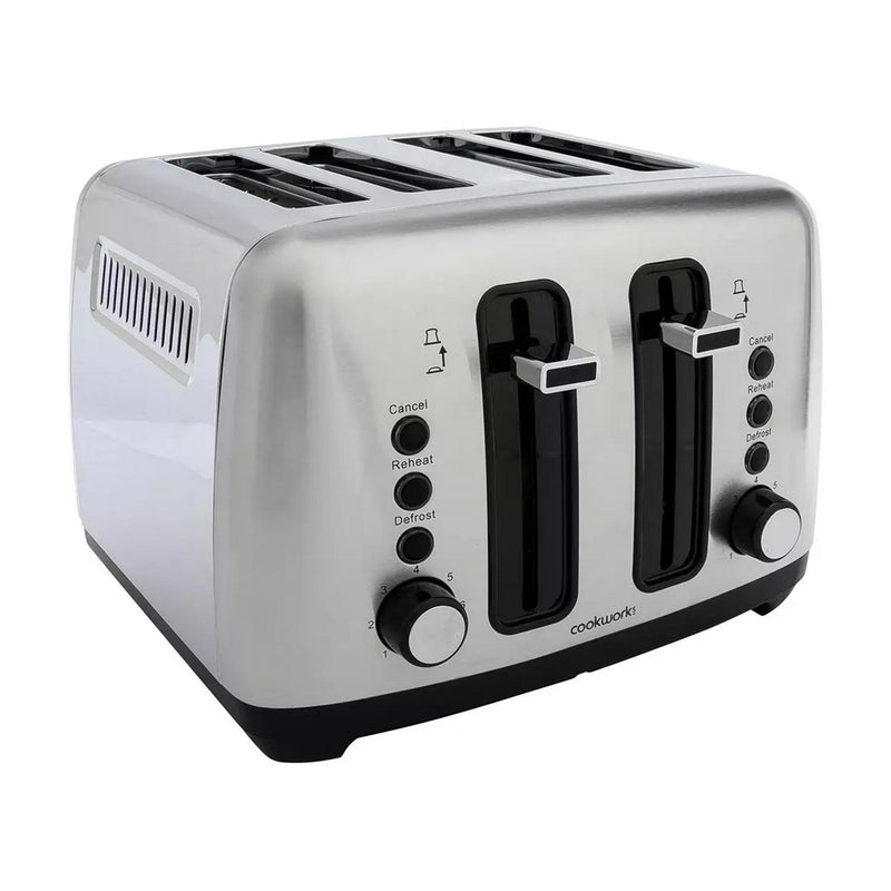 Cookworks 4 Slice Stainless Steel Toaster, British product