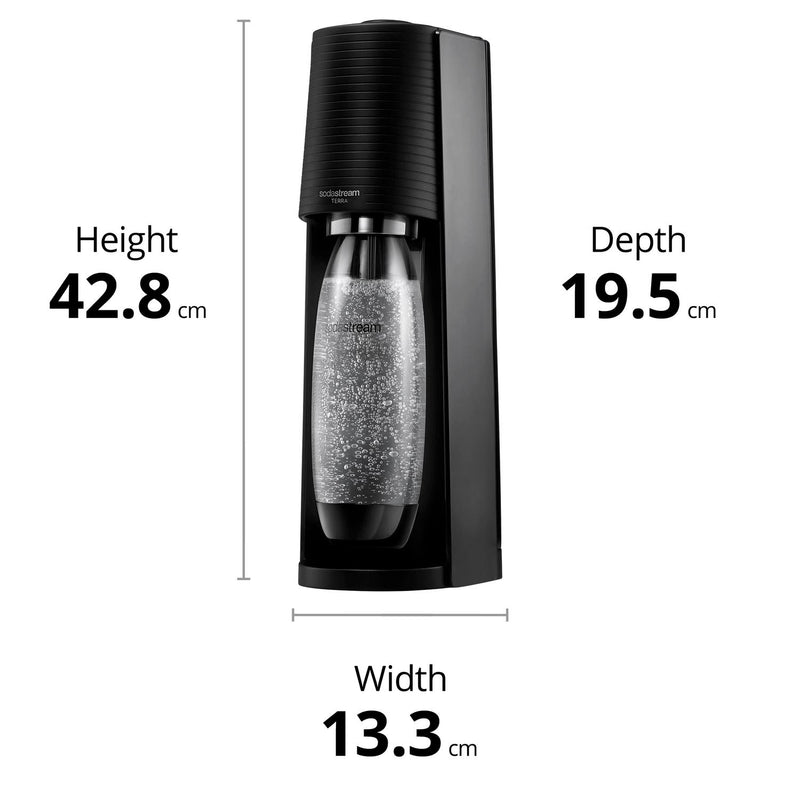 SodaStream Terra Sparkling Water Maker Black 1L Bottle (British brand)