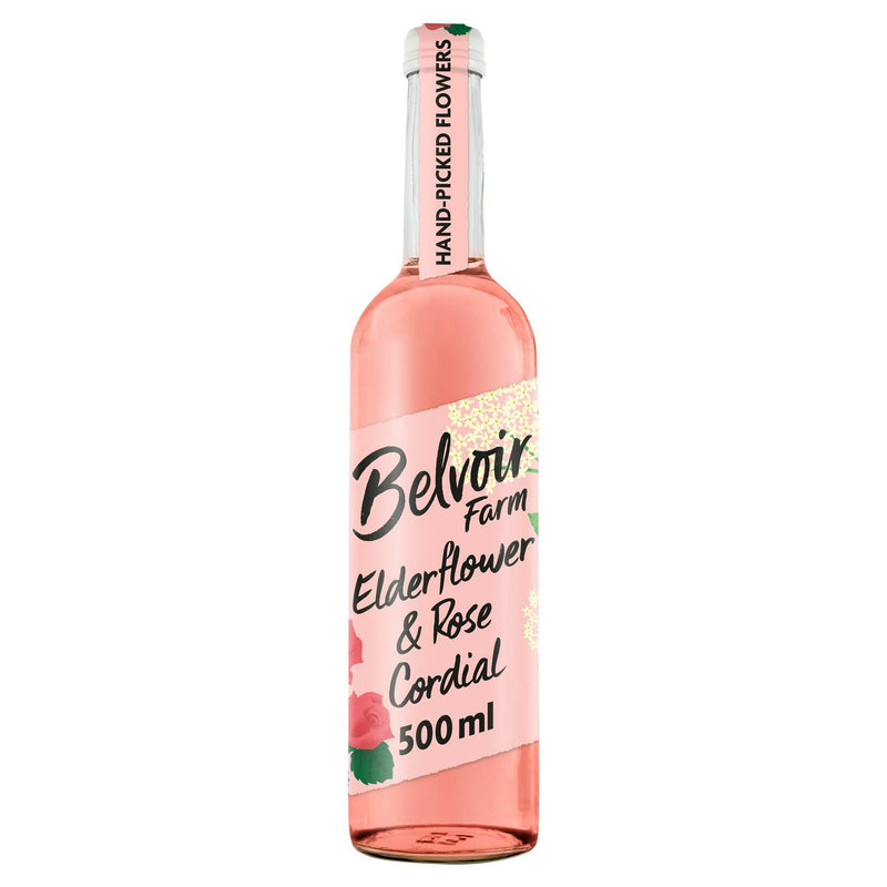 Belvoir Farm Elderflower Rose Cordial 500ml - British product