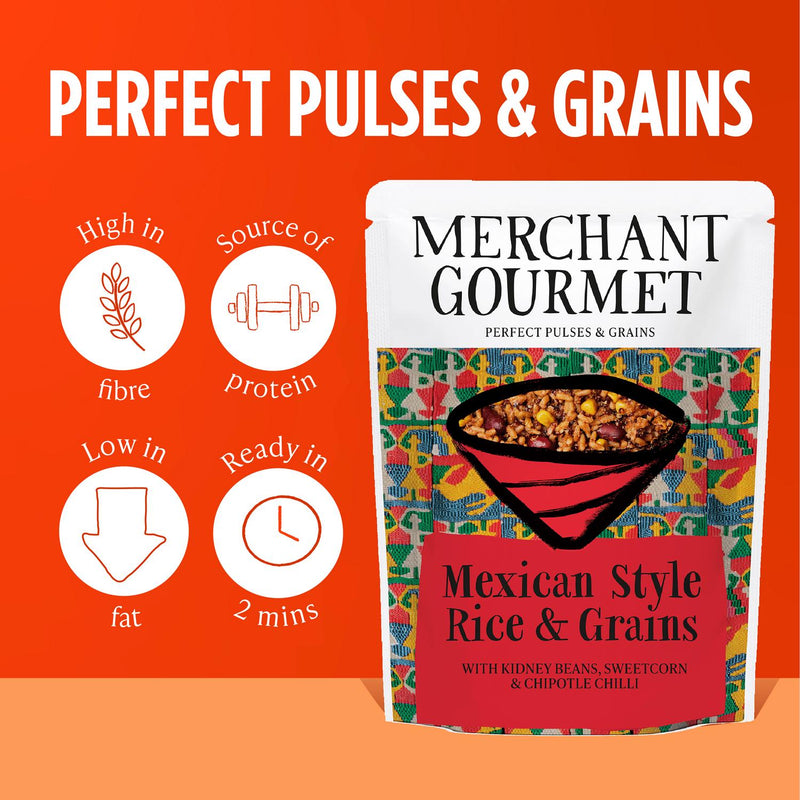 Merchant Gourmet Mexican Inspired Grains 250g, imported from the UK