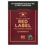 Sainsbury's Extra Strong Red Label Fairtrade Tea Bags x80 250g