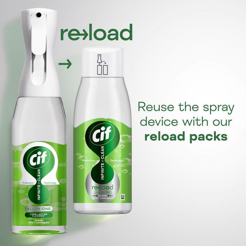 Cif Infinite Clean All in One Cleaner Spray Lime & Lemongrass 590ml