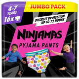 Pampers Ninjamas Pyjama Pants Hearts 4-7 Years 16 pack, imported from the UK
