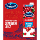 Ocean Spray Cranberry No Added Sugar 4 x 1L