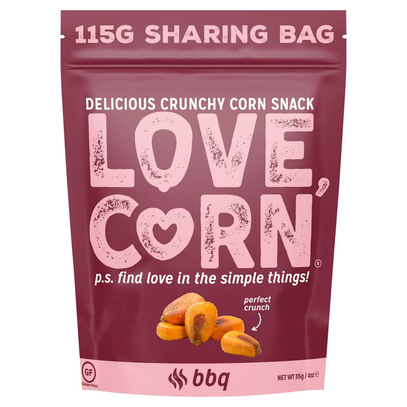Love Corn Smoked BBQ roasted corn snack 115g, UK version