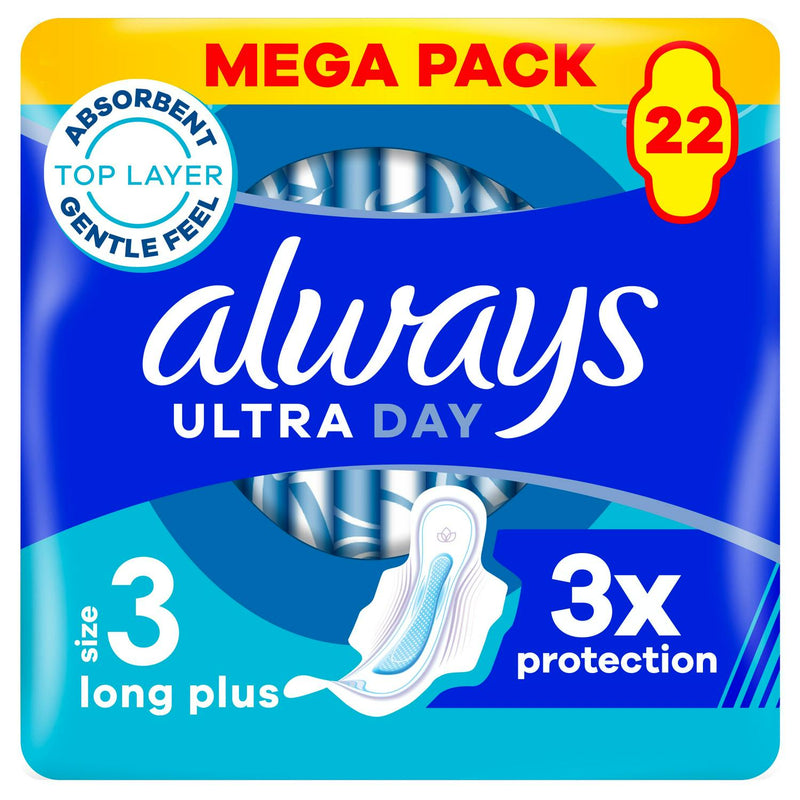 Always Ultra Sanitary Towels Day & Night with Wings, Size 3 x22