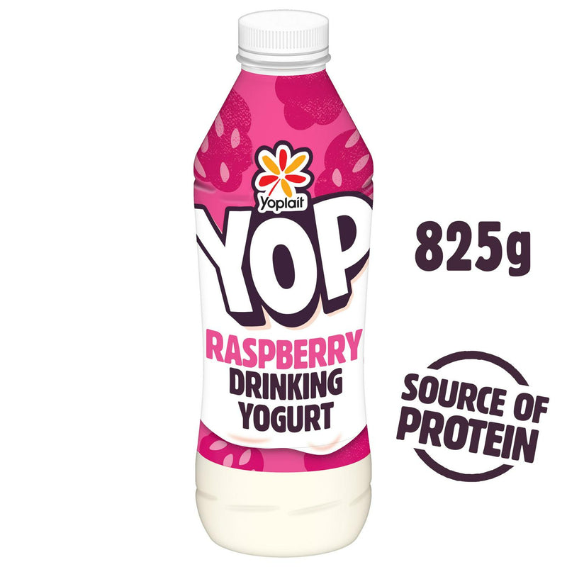 Yop raspberry drinking yoghurt 825g bottle (British brand)