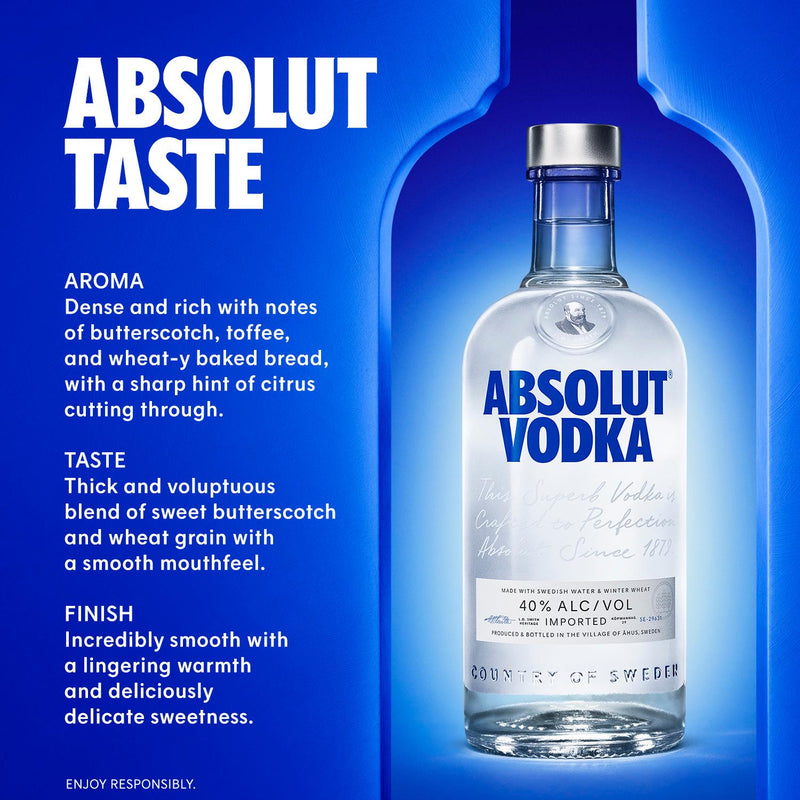 Absolut Vodka 700ml bottle - British product