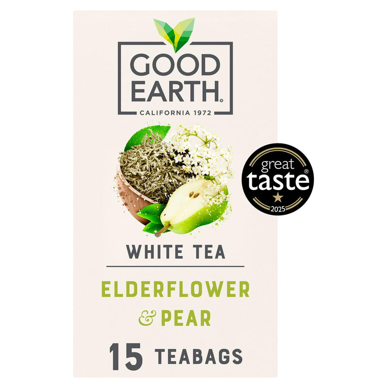 Good Earth Elderflower Pear tea bags 15, UK version