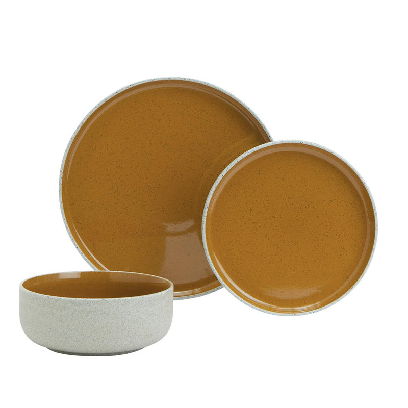 Habitat Gloss Raw Edge Dinner Plate Camel 26.4cm, UK version