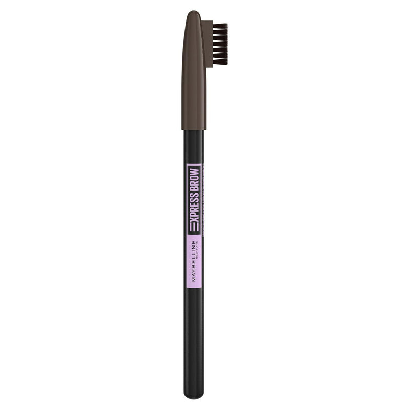 Brow Shaping Pencil with Soft Grooming Brush in Deep Brown – Natural Wax Formula