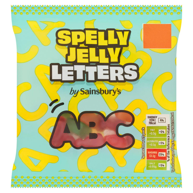 Sainsbury's Spelly Jelly Letters 70g (British brand)