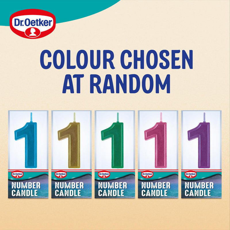 Dr. Oetker Number 1 birthday cake candle - British product