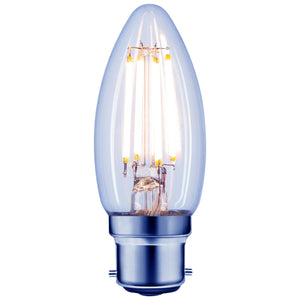 Sainsbury's Home Pack of 2 LED Filament Candle 40W BC Light Bulb