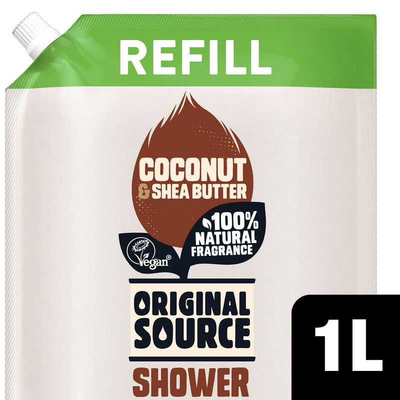 Original Source Tropical Coconut shower refill 1000ml, imported from the UK