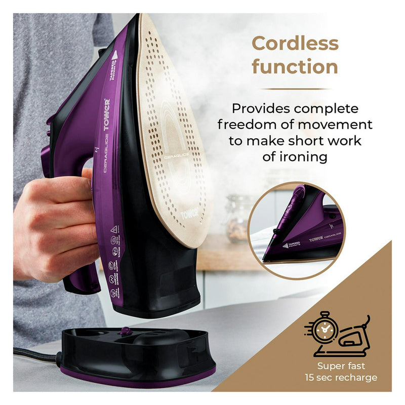 Tower 2-in-1 CeraGlide Steam Iron 1.2kg (British brand)