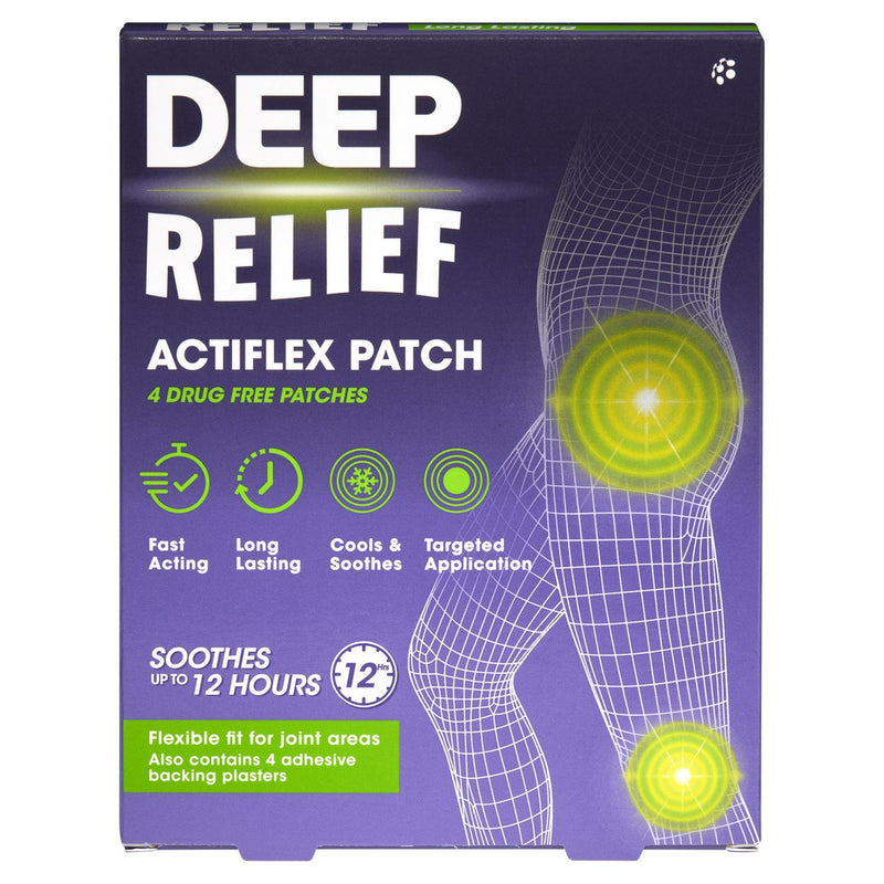 Deep Relief Actiflex Bionovex patches 4 pack - British product